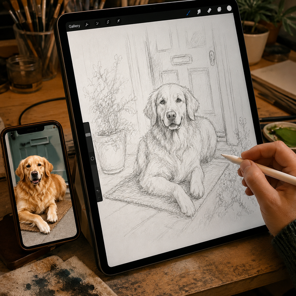 Hand-illustrated by a real artist