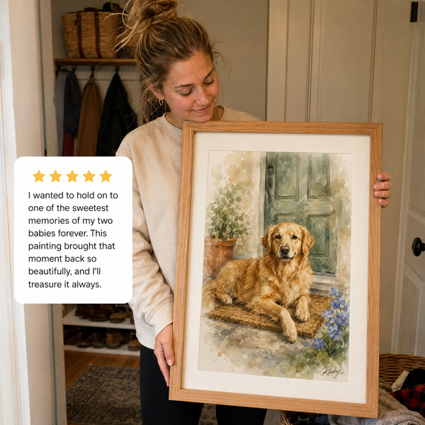 Day 8–14 — Framed canvas delivered to your door