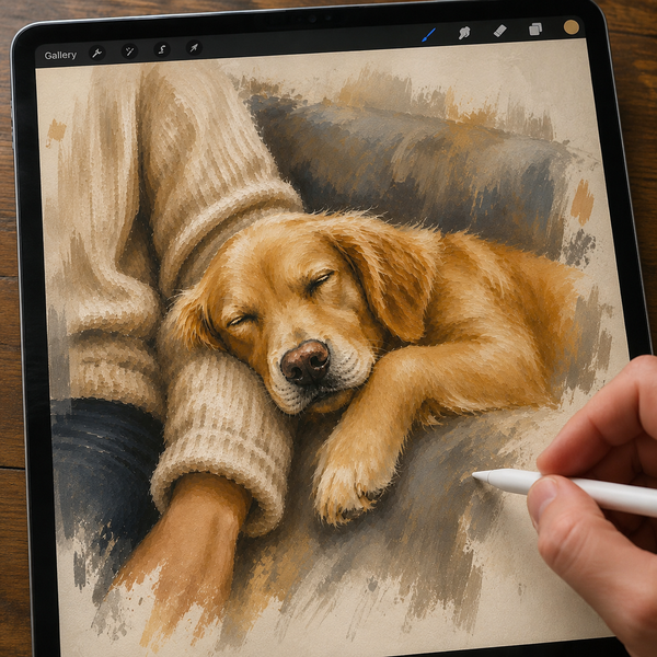 Day 4–7 — Final Soft Watercolor Memories illustration