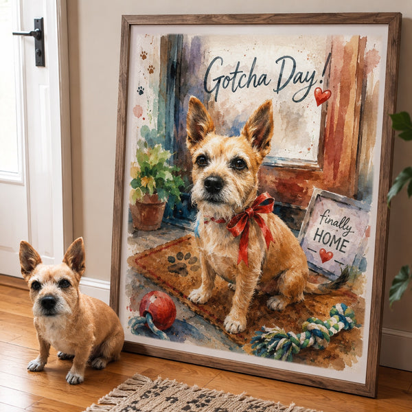Welcome Home — Milestone Pet Portrait
