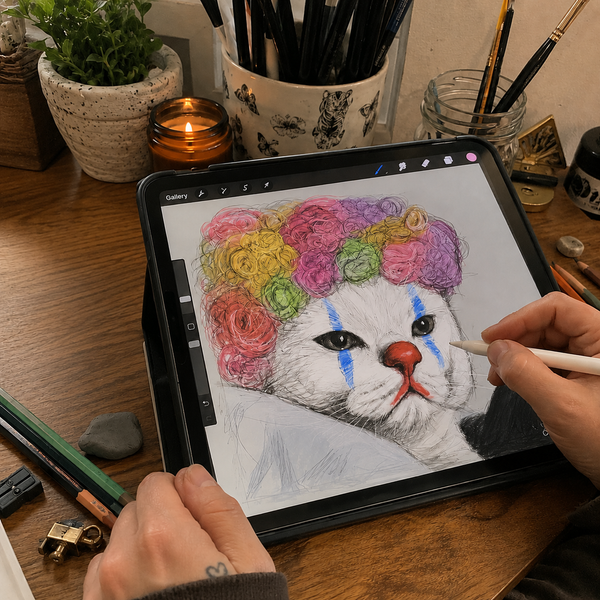 Step 2 — Artist illustrates your pet