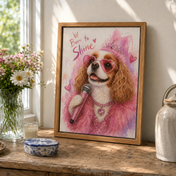 Custom Pink Princess Pet Portrait — Born to Shine