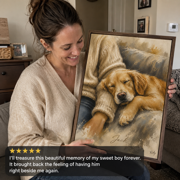 Day 8–14 — Framed canvas delivered to your door