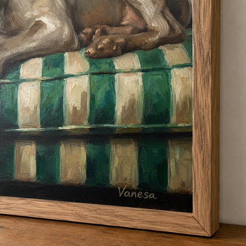 Custom Weimaraner Portrait on Canvas – Personalized Dog Wall Art from Photo
