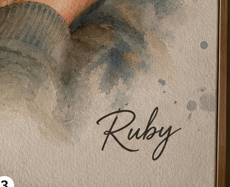 Custom Pet & Owner Portrait – Personalized Watercolor Dog Canvas
