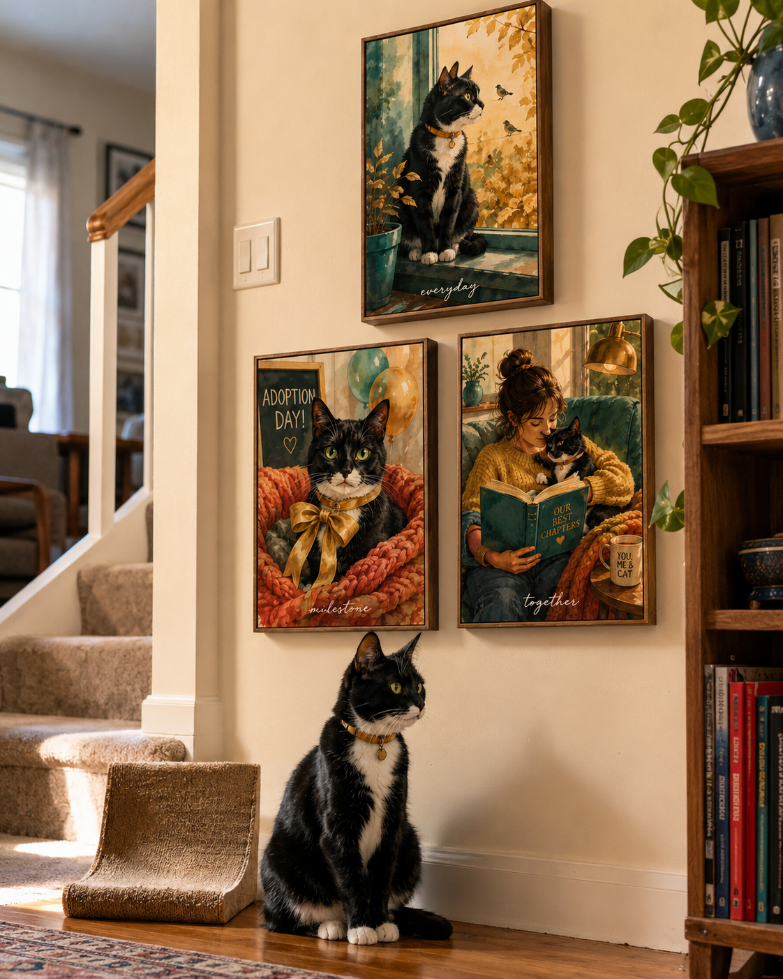 Staircase Black-Frame trio