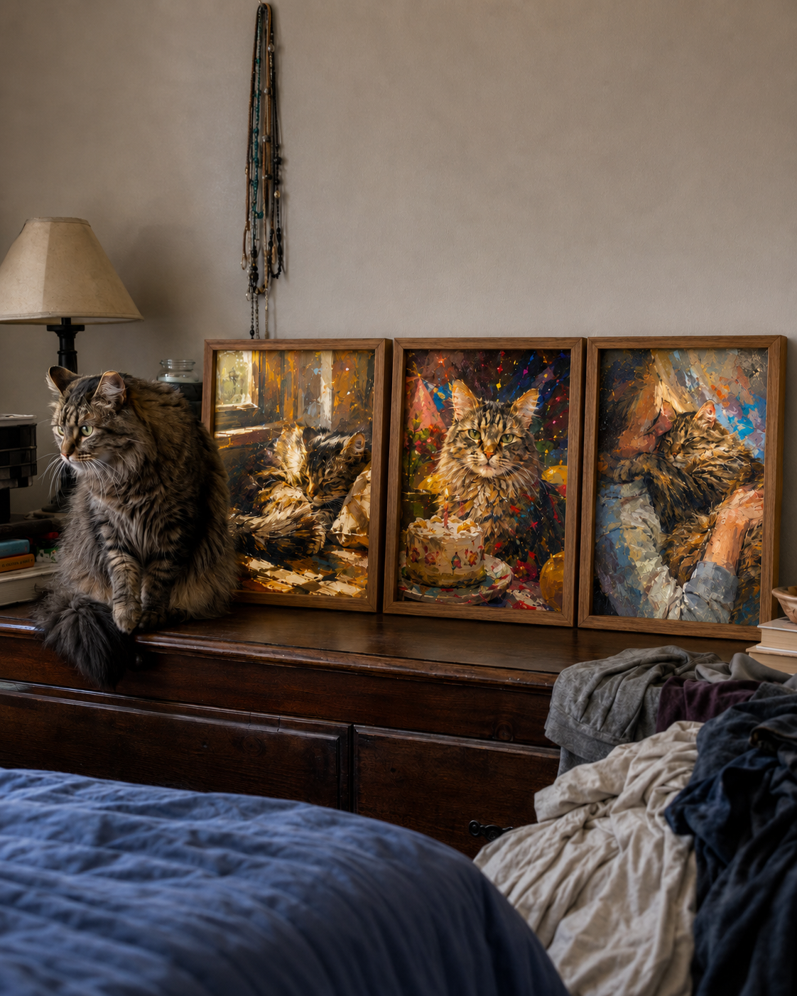 Forever Trio sample 3 — memorial heirloom honoring a pet's life
