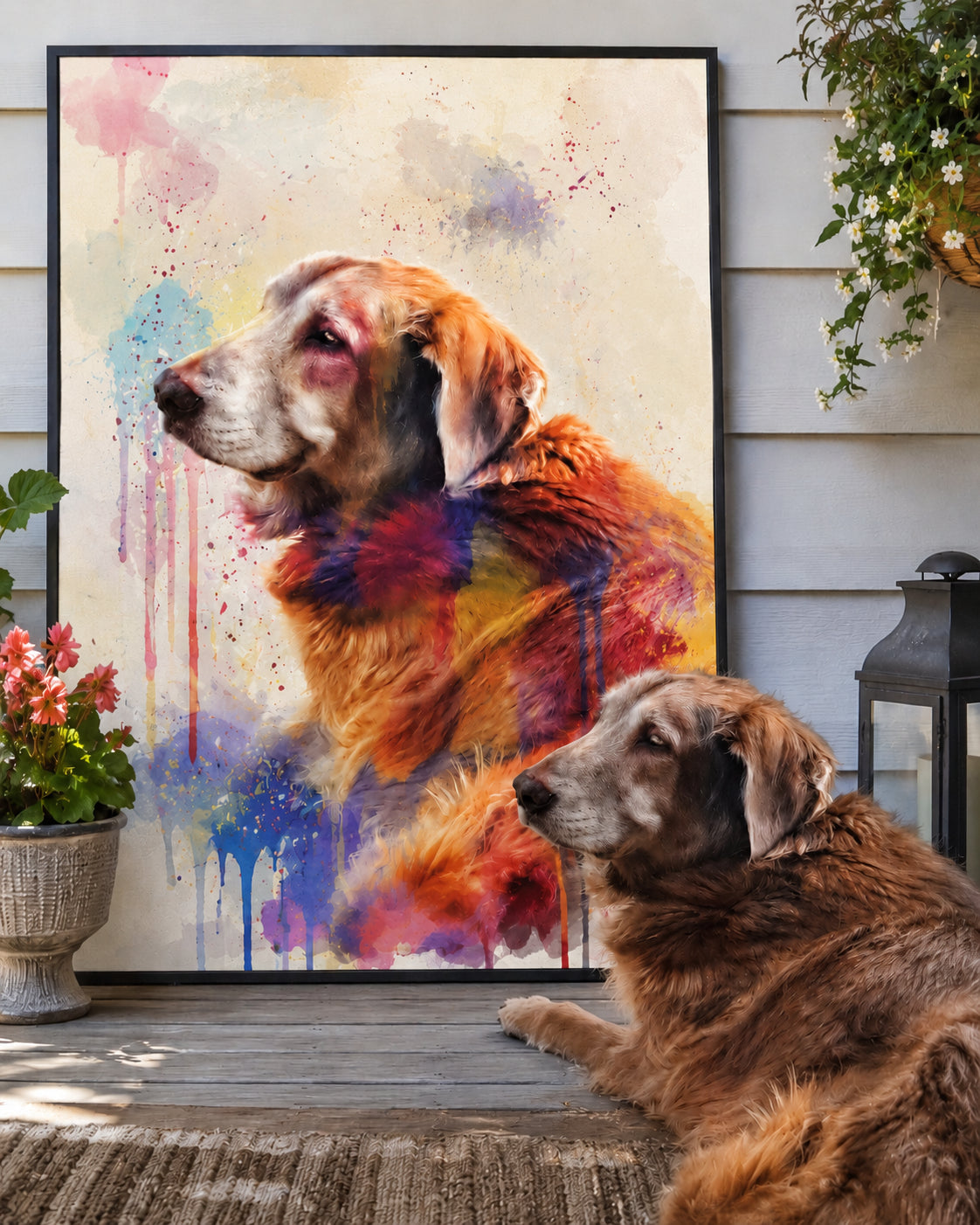 Biscuit framed canvas