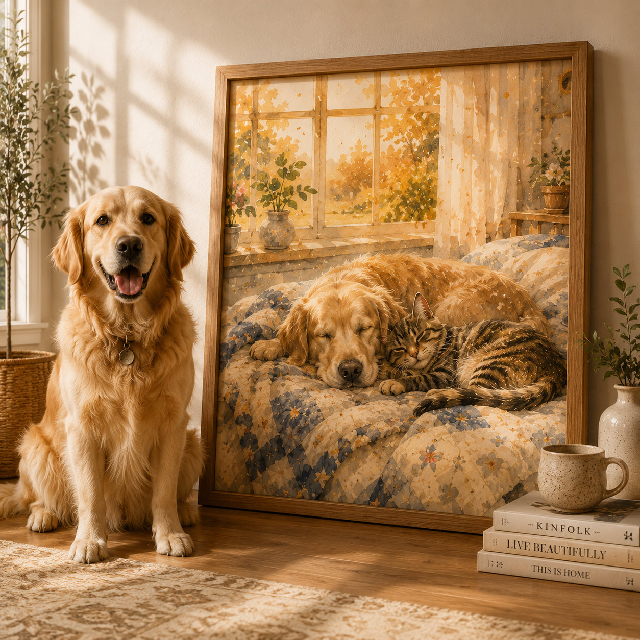 Walnut-Tone framed Cozy Home portrait preview