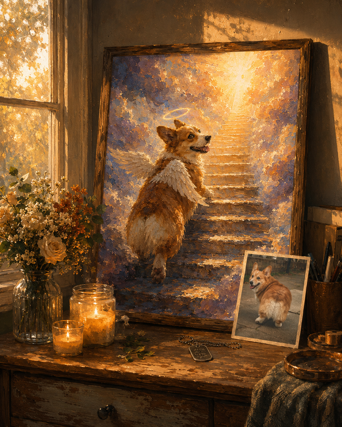 Featured Forever chapter — Rainbow Bridge memorial painting