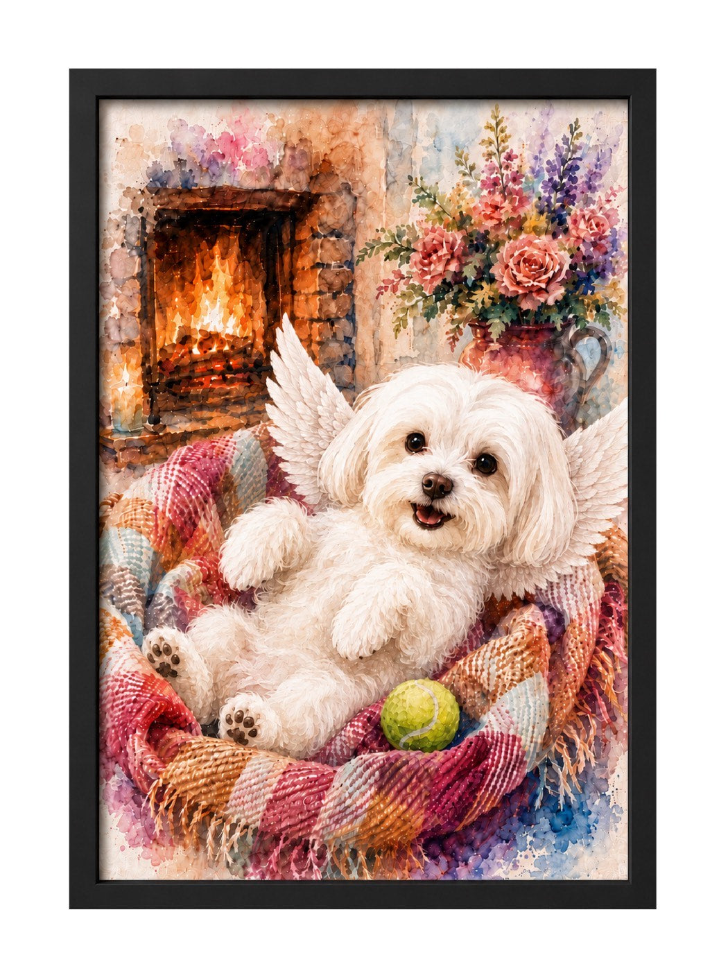 Black framed memorial canvas