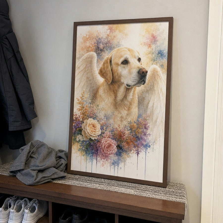 Honey golden retriever in the sunroom — customer photo