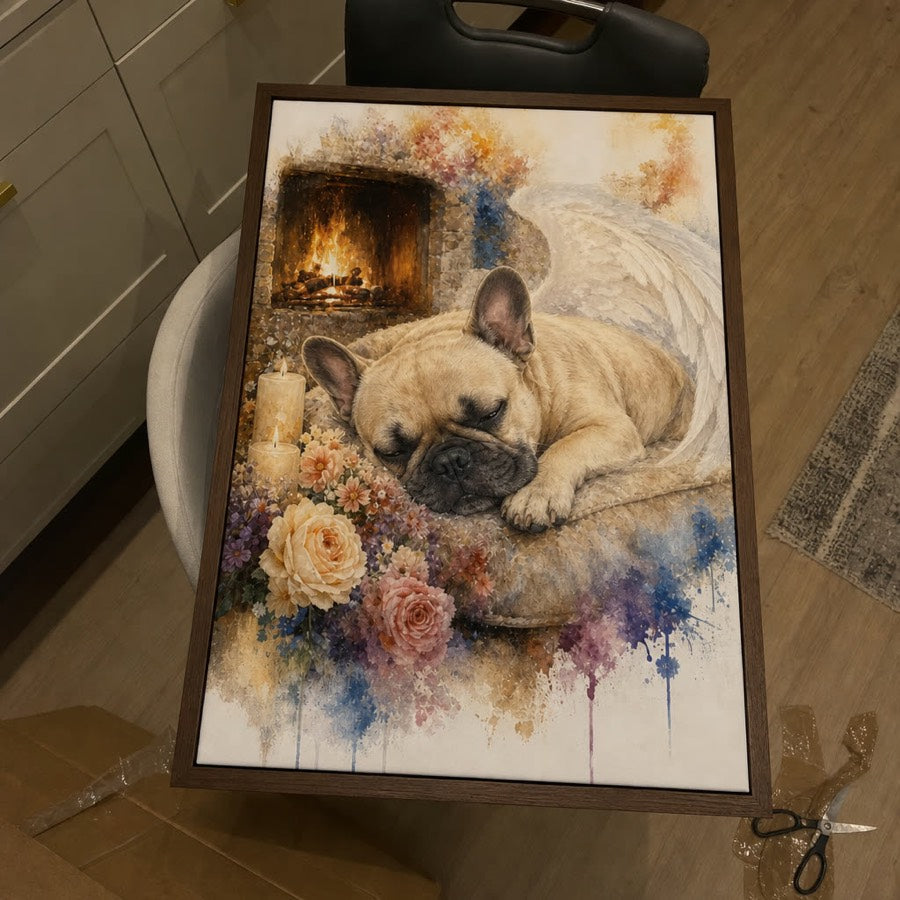 Two senior pets in their shared bed — customer photo