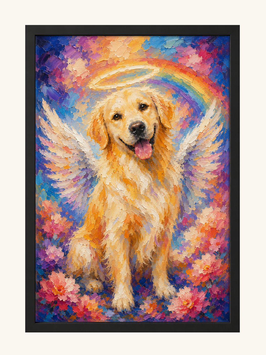 Black framed memorial canvas