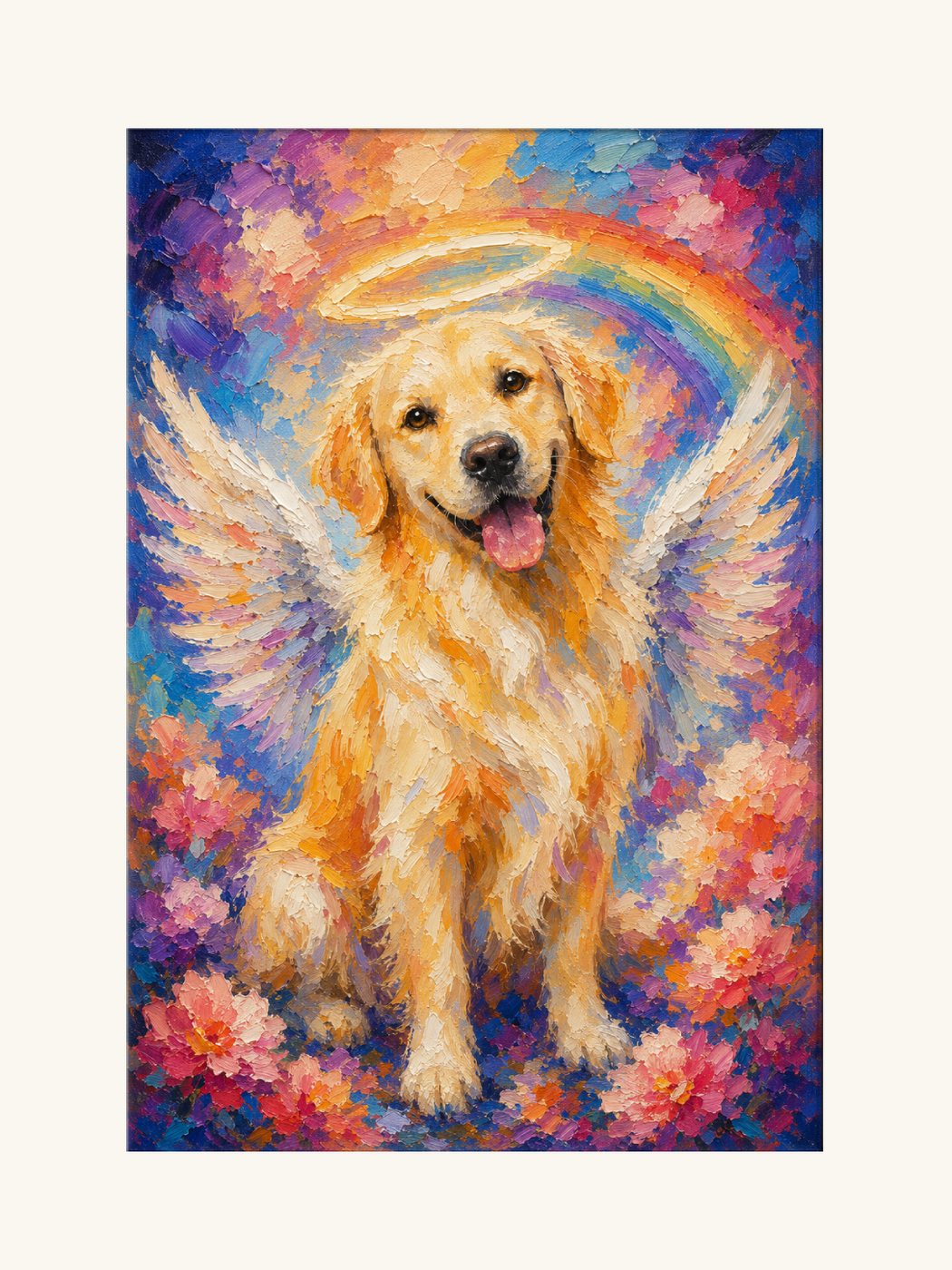 Frameless stretched canvas