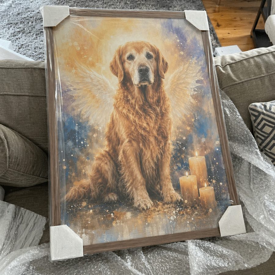 Sunny senior golden memorial — customer photo
