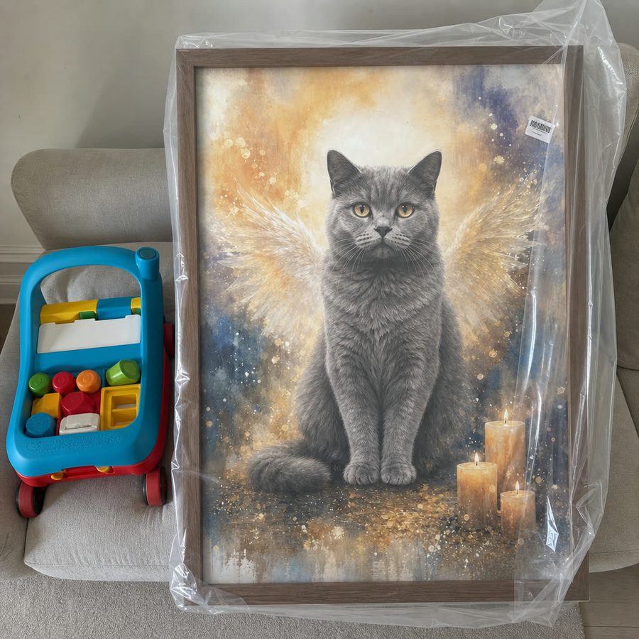 grey British shorthair memorial