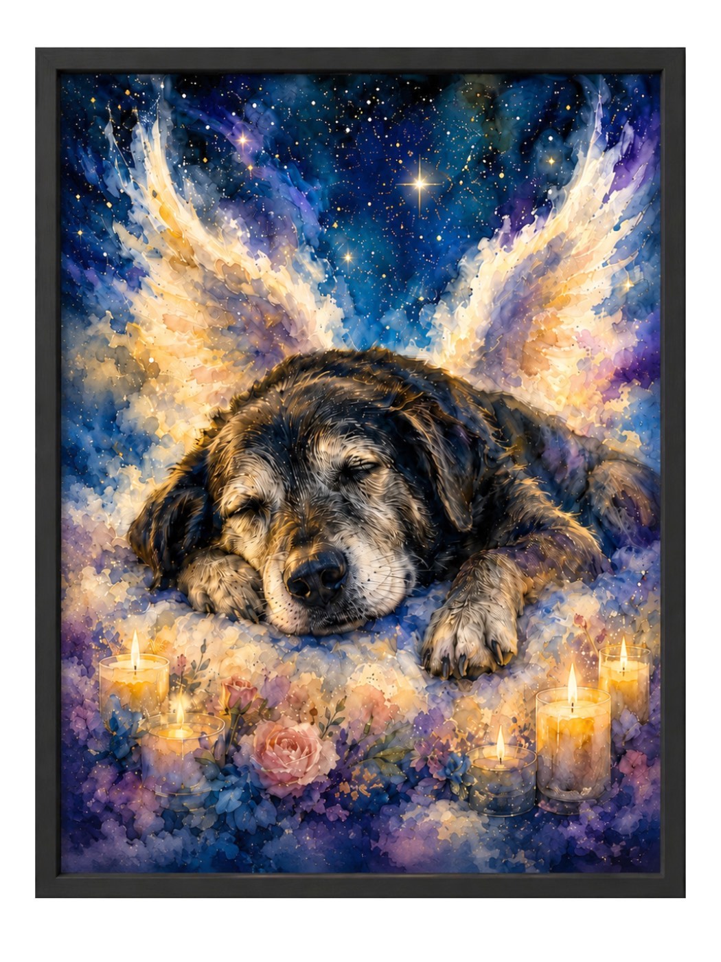 Black framed memorial canvas