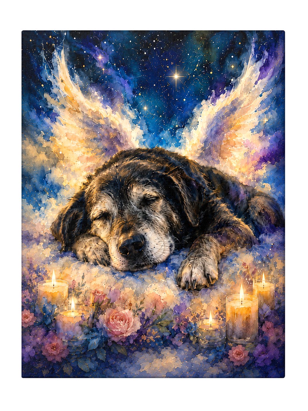 Frameless stretched canvas