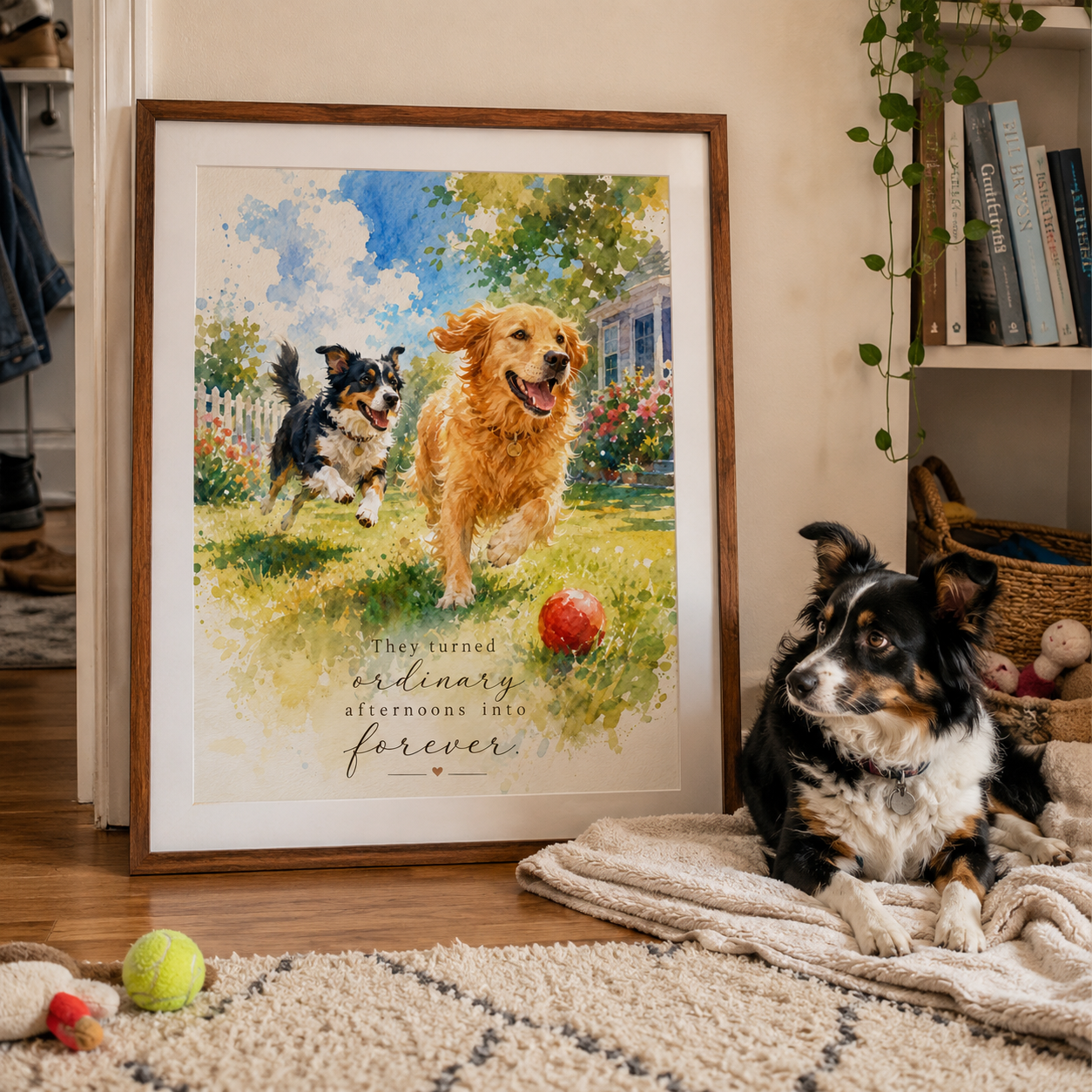 Hazel & Wren · Couch corner — Together Single Print sample by James Whitford